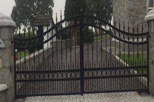 black gate - arched with decorative design